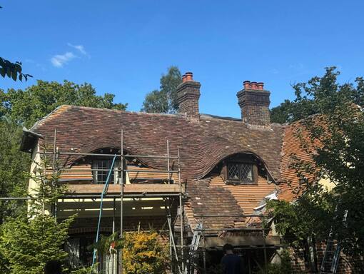 Dereham Roofing Services 6 This is a photo of a roof being repaired in Dereham. Installation carried out by Dereham Roofing Services